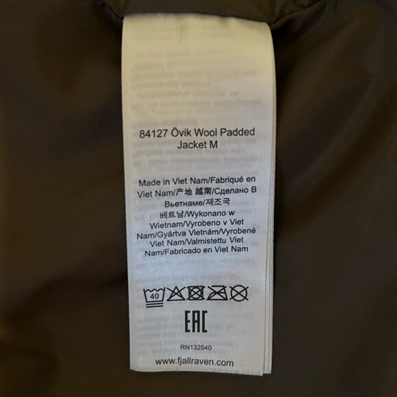 Fjallraven Men's Ovik Wool Padded Jacket - Size Small - Picture 9 of 14